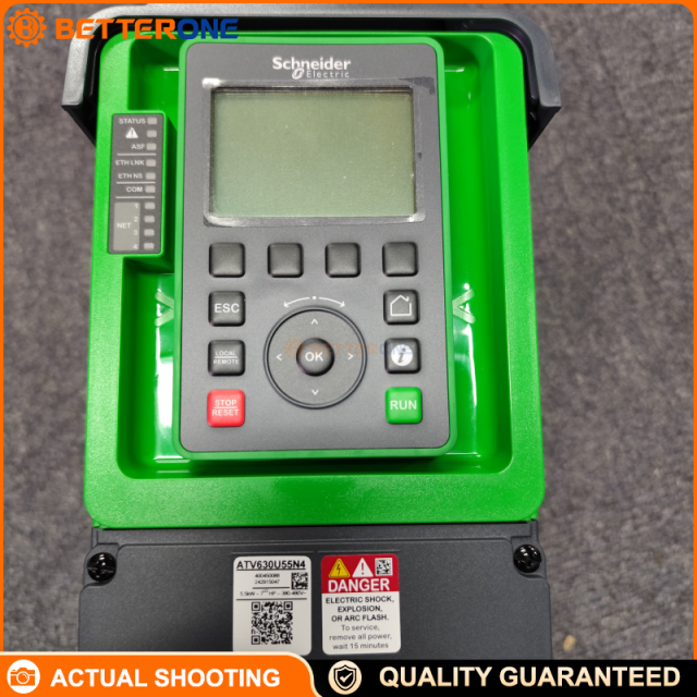 Schneider Electric ATV630U55N4 Altivar Process ATV630 Variable Frequency Drive (VFD), 5.5kW / 7.5HP Normal Duty, 4kW / 5HP Heavy Duty, 3-Phase 380–480VAC (-15%/+10%), IP21 / UL Type 1, Integrated EMC Filter C2/C3, 12.7A Output @4kHz, 0.1–500Hz
