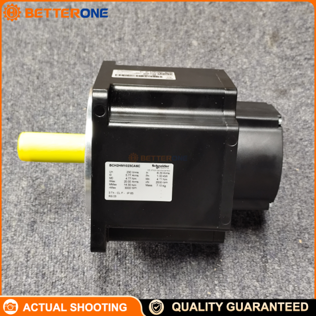 Schneider Electric BCH2HM1023CA6C BCH2 Lexium 28 AC Servo Motor, 130mm Flange, 1000W (1kW), High Inertia 8.41 kg·cm², 220V 1/3-Phase, 20-bit Single-Turn Absolute Encoder, Keyed Shaft, Oil Seal, Straight Connection (MIL Connector), Max 3000rpm