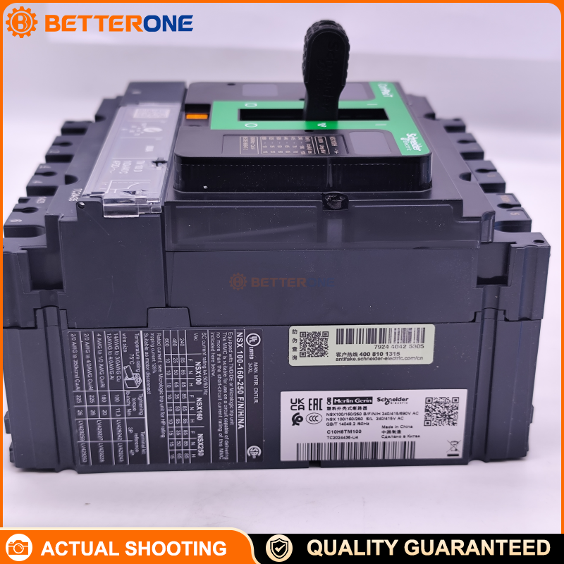 Schneider Electric C10H6TM100 ComPacT NSX100H Molded Case Circuit Breaker (MCCB), 4P 3D (Neutral Not Protected), TM-D Thermal-Magnetic Trip Unit, 100A, Icu 70kA @ 380/415VAC, Ue 690VAC, Fixed Mount, IP40