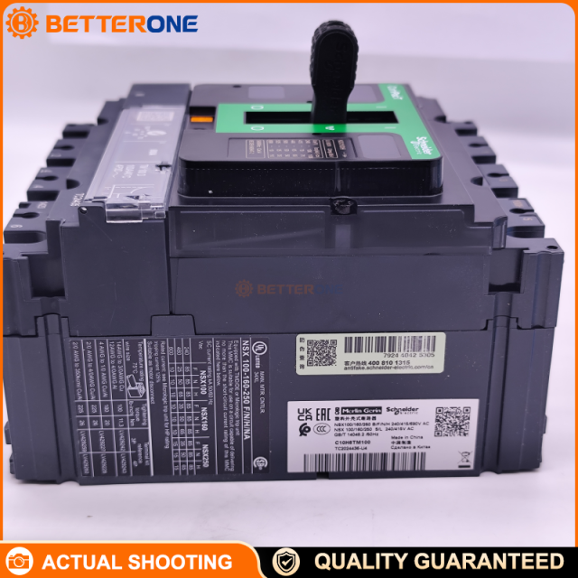 Schneider Electric C10H6TM100 ComPacT NSX100H Molded Case Circuit Breaker (MCCB), 4P 3D (Neutral Not Protected), TM-D Thermal-Magnetic Trip Unit, 100A, Icu 70kA @ 380/415VAC, Ue 690VAC, Fixed Mount, IP40
