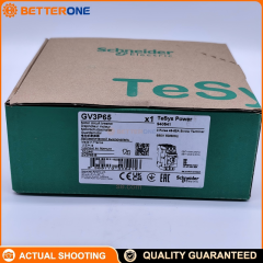 Schneider Electric GV3P65 TeSys GV3 Motor Circuit Breaker / Manual Motor Starter, 3P, Thermal-Magnetic, Adjustable 48–65A, Rated Current 65A, Magnetic Trip 910A, Ue 690VAC, Icu 50kA @ 400/415VAC, Rotary Handle, EverLink BTR Terminals, 30kW @ 400/415V