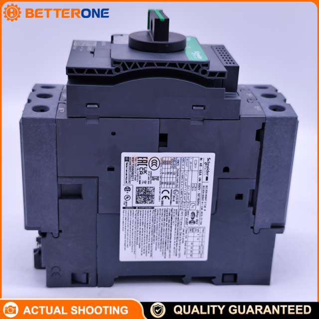 Schneider Electric GV3P65 TeSys GV3 Motor Circuit Breaker / Manual Motor Starter, 3P, Thermal-Magnetic, Adjustable 48–65A, Rated Current 65A, Magnetic Trip 910A, Ue 690VAC, Icu 50kA @ 400/415VAC, Rotary Handle, EverLink BTR Terminals, 30kW @ 400/415V