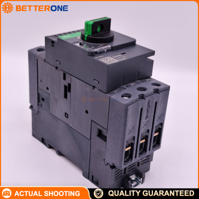 Schneider Electric GV3P65 TeSys GV3 Motor Circuit Breaker / Manual Motor Starter, 3P, Thermal-Magnetic, Adjustable 48–65A, Rated Current 65A, Magnetic Trip 910A, Ue 690VAC, Icu 50kA @ 400/415VAC, Rotary Handle, EverLink BTR Terminals, 30kW @ 400/415V