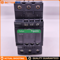 Schneider Electric LC1D40AM7C TeSys Deca Contactor, 3P (3NO), AC-3/AC-3e Up to 440V, 41A, 220VAC 50/60Hz Coil (M7), EverLink Terminal, Built-In 1NO+1NC Aux (Mirror NC), DIN-Rail/Panel Mount