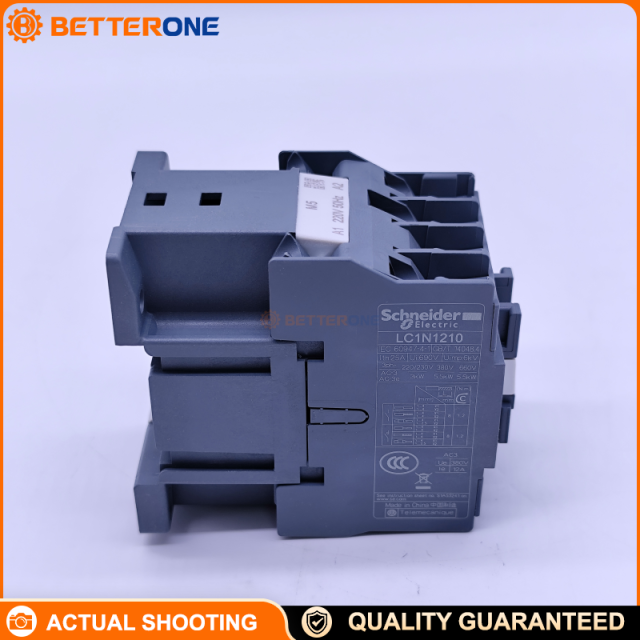 Schneider Electric LC1N1210M5N Easy TeSys Control Contactor, 3P (3NO), AC-3 12A ≤440VAC, AC-3e 12A, AC-1 25A, 220VAC 50Hz Coil (M5N), 1NO Auxiliary Contact, Rated Ue ≤690VAC, Motor Control / Resistive Load