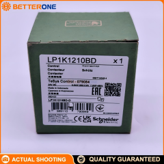Schneider Electric LP1K1210BD TeSys K Contactor, 3P (3NO), AC-3/AC-3e ≤440VAC 12A (5.5kW @ 400VAC), 24VDC Coil (BD), Built-In 1NO Auxiliary Contact, Screw Clamp Terminals, Ue 690VAC, DIN-Rail/Panel Mount, Compact 45mm Width, Up to 600 Cycles/Hour