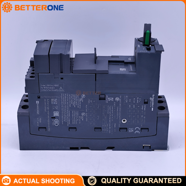 Schneider Electric LUB32 TeSys U Power Base (Non-Reversing), 3P (3NO), Ith 32A, 690VAC, Screw Clamp Control Terminals, Suitable for Isolation, Build a Starter Controller with LUC Control Unit, Motor Applications up to 15kW@400V