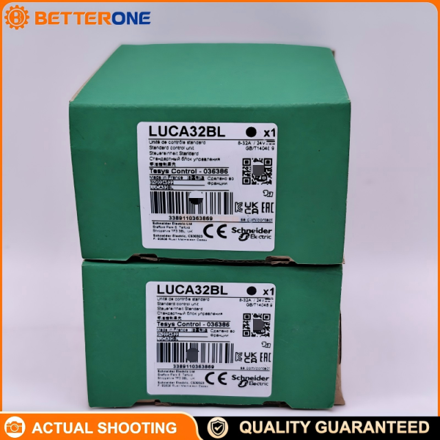 Schneider Electric LUCA32BL TeSys U / TeSys Ultra Standard Control Unit, Class 10, Ir 8–32A Adjustable, 24VDC Coil, Thermal-Magnetic Motor Protection, For LUB32/LUB38 Power Base Starter Controller, Up to 15kW @ 400V