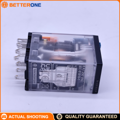Schneider Electric RXM4AB2BD Harmony Miniature Plug-In Relay, 6A, 4C/O (4PDT), 24VDC Coil (BD), With LED Indicator, Lockable Test Button & Mechanical Flag, For RXZE Socket, 250VAC / 28VDC Switching
