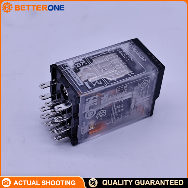 Schneider Electric RXM4AB2BD Harmony Miniature Plug-In Relay, 6A, 4C/O (4PDT), 24VDC Coil (BD), With LED Indicator, Lockable Test Button & Mechanical Flag, For RXZE Socket, 250VAC / 28VDC Switching