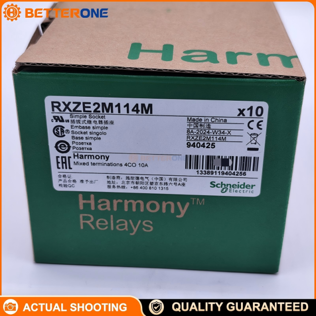 Schneider Electric RXZE2M114M Harmony Relay Socket Base, For RXM2 (2CO) & RXM4 (4CO) Plug-In Relays, 14-Pin, Screw Terminal, Mixed Contact Arrangement, DIN-Rail or Panel Mount, Ith 10A, System Voltage <250V