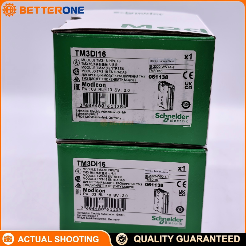 Schneider Electric TM3DI16 Modicon TM3 Discrete Input Module, 16 Digital Inputs, 24VDC, IEC 61131-2 Type 3, Sink/Source (Positive/Negative Logic), Screw Terminals, For M221/M241/M251/M262 PLC Expansion