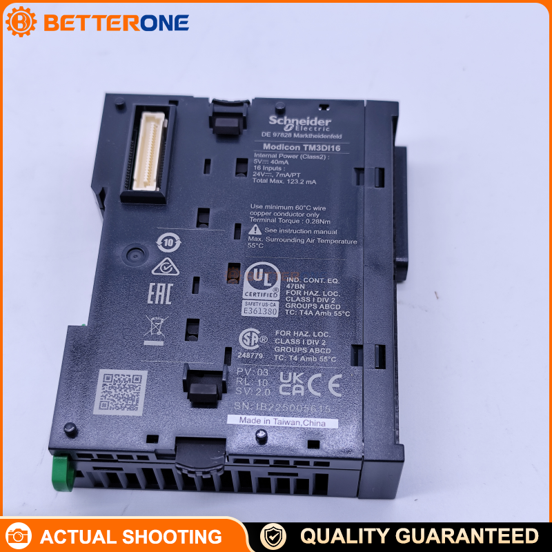 Schneider Electric TM3DI16 Modicon TM3 Discrete Input Module, 16 Digital Inputs, 24VDC, IEC 61131-2 Type 3, Sink/Source (Positive/Negative Logic), Screw Terminals, For M221/M241/M251/M262 PLC Expansion