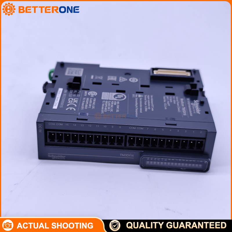 Schneider Electric TM3DI16 Modicon TM3 Discrete Input Module, 16 Digital Inputs, 24VDC, IEC 61131-2 Type 3, Sink/Source (Positive/Negative Logic), Screw Terminals, For M221/M241/M251/M262 PLC Expansion