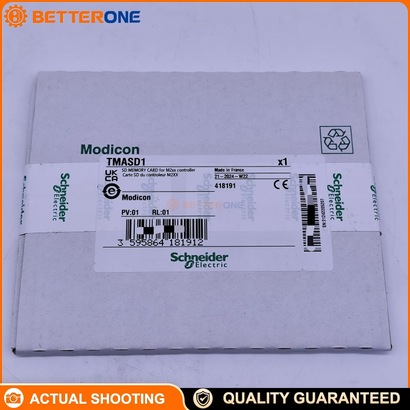 Schneider Electric TMASD1 Modicon Memory Card, 256MB Flash, For M2xx Controllers (M221/M241/M251), Application Backup & Transfer, Firmware Loading, Data Logging, Program Duplication