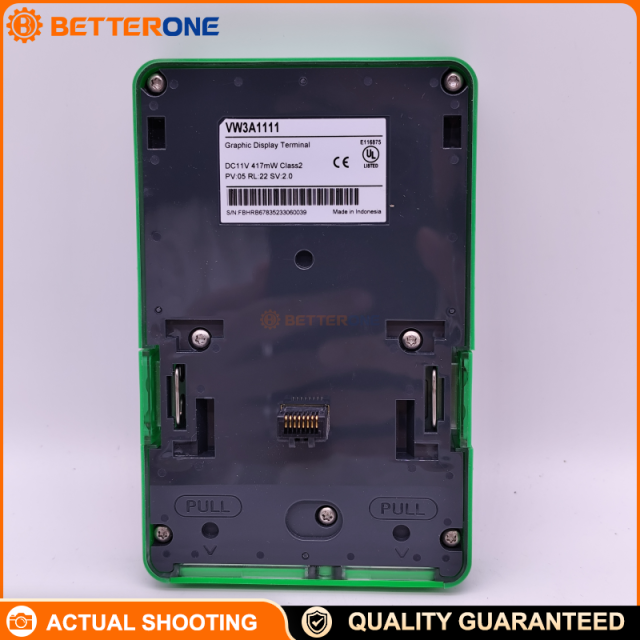 Schneider Electric VW3A1111 Altivar Graphic Display Terminal, 240×160 Pixels, Backlit LCD (White/Red), 8-Line Display, IP65, Built-In RTC, For ATV340/ATV600/ATV900 VFD