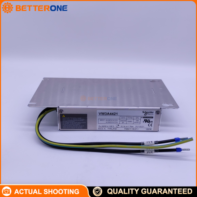 Schneider Electric VW3A4421 EMC Input Filter, 17.6A, 1-Phase 200–240VAC, Additional EMC Filter for Altivar 32 / ATV320 / Lexium 28 / Lexium 32, Reduce Conducted Emissions, IEC/EN 61800-3 Compliance