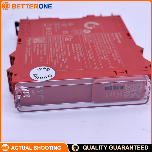 Schneider Electric XPSBAC14AP Harmony XPS Safety Relay Module for E-Stop/Guard, 24VAC/DC Supply, 4NO + 1NC Safety Outputs, Auto/Manual/Monitored Start, Screw Terminals, 22.5mm DIN Rail
