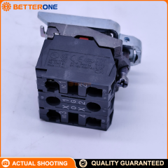 Schneider Electric ZB4BW0B55 Harmony XB4 Metal Light Block with Body/Fixing Collar, Orange Integral LED 24V AC/DC, 1NO+1NC Contacts, Screw Clamp Terminals, Ø22mm Signaling Unit Assembly