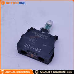 Schneider Electric ZBVB5 Harmony XB4/XB5 Metal Light Block, Orange Integral LED, Ø22 mm, 24 V AC/DC, Screw Clamp Terminals, Front-Mounted Indicator Light