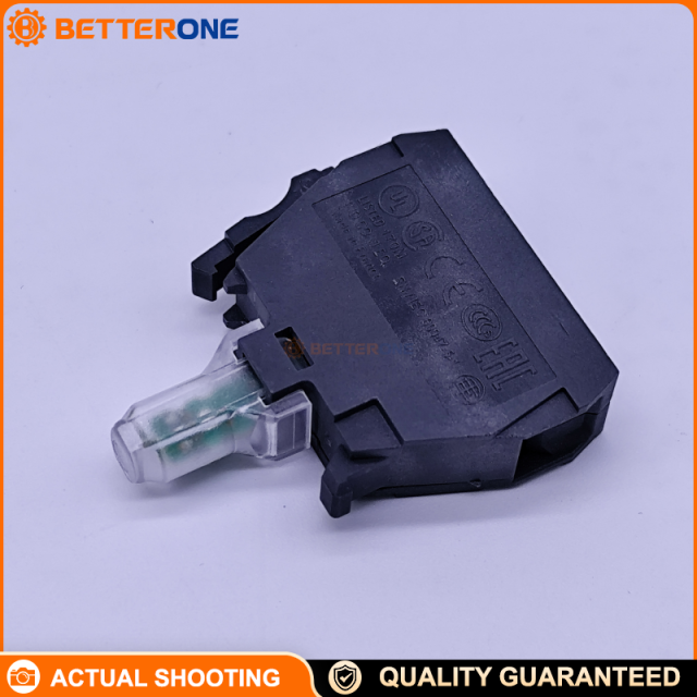Schneider Electric ZBVB5 Harmony XB4/XB5 Metal Light Block, Orange Integral LED, Ø22 mm, 24 V AC/DC, Screw Clamp Terminals, Front-Mounted Indicator Light