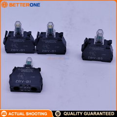 Schneider Electric ZBVB5 Harmony XB4/XB5 Metal Light Block, Orange Integral LED, Ø22 mm, 24 V AC/DC, Screw Clamp Terminals, Front-Mounted Indicator Light