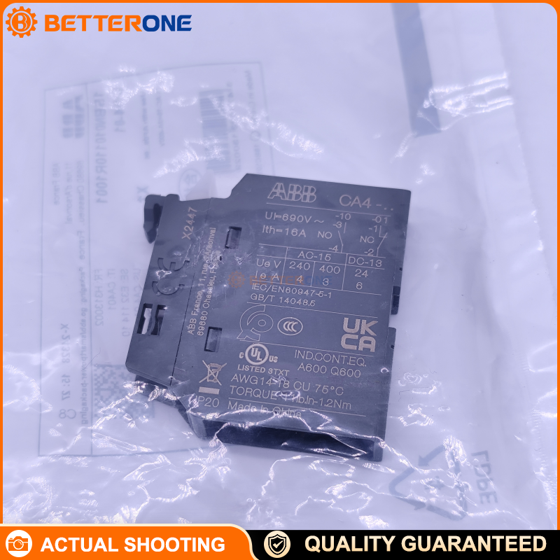 ABB 1SBN010110R1001 CA4-01 Front-Mounted Auxiliary Contact Block, 1NC Instantaneous, Screw Terminals, For AF Contactors & NF Contactor Relays