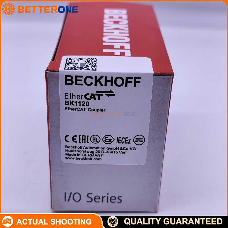 Beckhoff BK1120 EtherCAT Bus Coupler for KLxxx K-Bus Terminals, 2×RJ45 100BASE-TX, Auto Terminal Mapping to EtherCAT Process Image