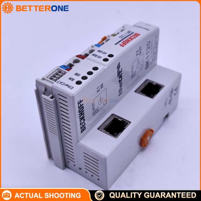 Beckhoff BK1120 EtherCAT Bus Coupler for KLxxx K-Bus Terminals, 2×RJ45 100BASE-TX, Auto Terminal Mapping to EtherCAT Process Image