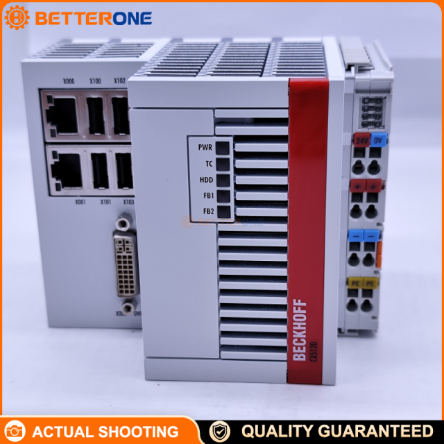 Beckhoff CX5120-0100 Embedded PC, Intel Atom E3815, 2GB DDR3, Dual Gigabit Ethernet, DVI-I, USB 2.0, Fanless DIN-Rail Controller