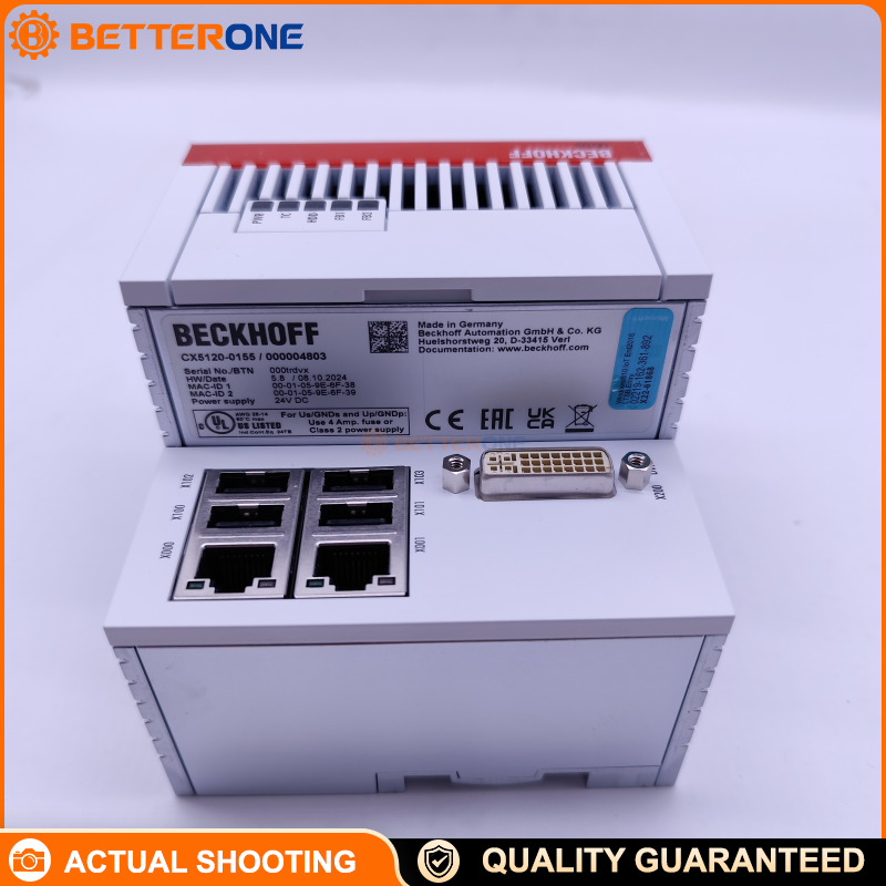 Beckhoff CX5120-0155 Embedded PC, Intel Atom E3815 1.46GHz, 2GB DDR3, Dual Gigabit Ethernet, DVI-I, 4×USB 2.0, Windows 10 IoT Enterprise 2016 LTSB (64-bit) + TwinCAT 3 Runtime (XAR)