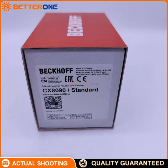 Beckhoff CX8090 Embedded PLC, Arm9 400 MHz, Windows CE 6.0, 64 MB RAM, microSD 512 MB, 2-Port Switched Ethernet + 10/100 Ethernet, For K-Bus/E-Bus Terminals