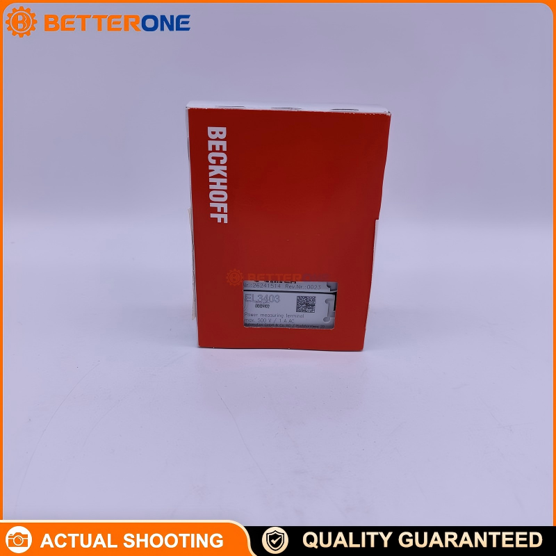 Beckhoff EL3403 EtherCAT 3-Phase Power Measurement Terminal, Voltage via L1/L2/L3/N + Current Transformers, True RMS, Per-Phase Power & Energy, Power Factor (cosφ), Network Analysis