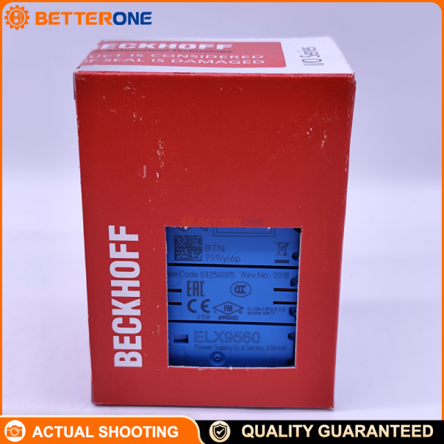 Beckhoff ELX9560 Power Supply Terminal, 24VDC In → Electrically Isolated 24VDC Ex Out, 0.65A Output (HW01+), Supply for Downstream ELX Intrinsically Safe Terminals, Voltage Monitoring + Diagnostics