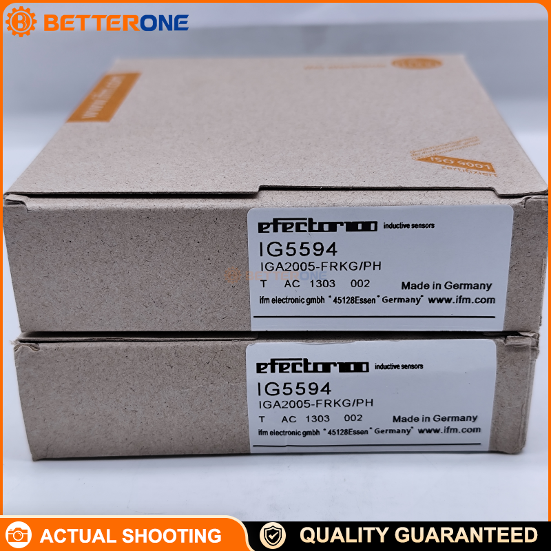 Ifm IG5594 Inductive Proximity Sensor, M18x1 Flush Mount, 5 mm Sensing Range, 10–55 VDC, 2-Wire PNP/NPN, NO/NC Selectable, 400 mA Output, 700 Hz, IP67, 2 m Cable