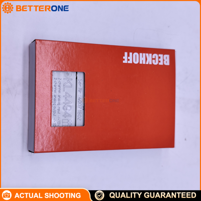 Beckhoff KL4494 K-bus Combo Analog Terminal, 2AI + 2AO Voltage -10…+10 V, 12-Bit (4095 Steps), Single-Ended Channels, Electrically Isolated Measurement/Process Level, Common Ground Isolated from 0V Power Contact, Run LEDs