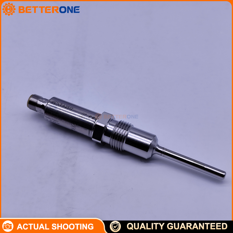IFM TA2517 Hygienic Temperature Transmitter (TA-050CLER12--/US), Pt1000 Class A, -50…200°C, 4–20mA Analog + IO-Link, 18–32VDC, 160bar, Vacuum -1000mbar, For Liquids & Gases, Compact Stainless Steel Sensor for Food & Beverage