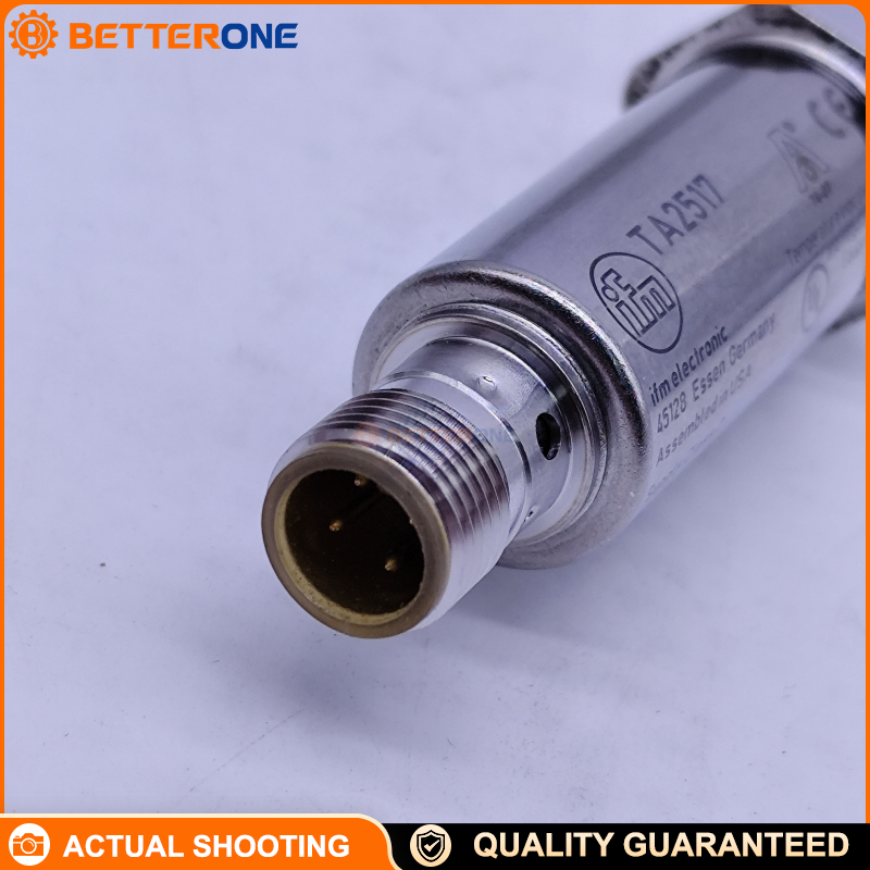 IFM TA2517 Hygienic Temperature Transmitter (TA-050CLER12--/US), Pt1000 Class A, -50…200°C, 4–20mA Analog + IO-Link, 18–32VDC, 160bar, Vacuum -1000mbar, For Liquids & Gases, Compact Stainless Steel Sensor for Food & Beverage