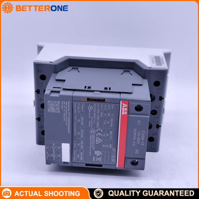 ABB 1SFL427001R1300 AF116-30-00-13 Contactor, 3-Pole, Wide Control Voltage 100–250VAC/DC, Motor Control up to 55kW@400VAC (AC-3), 75hp@480V (UL), 690V IEC / 600V UL
