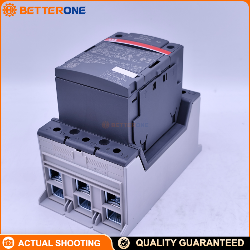 ABB 1SFL427001R1300 AF116-30-00-13 Contactor, 3-Pole, Wide Control Voltage 100–250VAC/DC, Motor Control up to 55kW@400VAC (AC-3), 75hp@480V (UL), 690V IEC / 600V UL