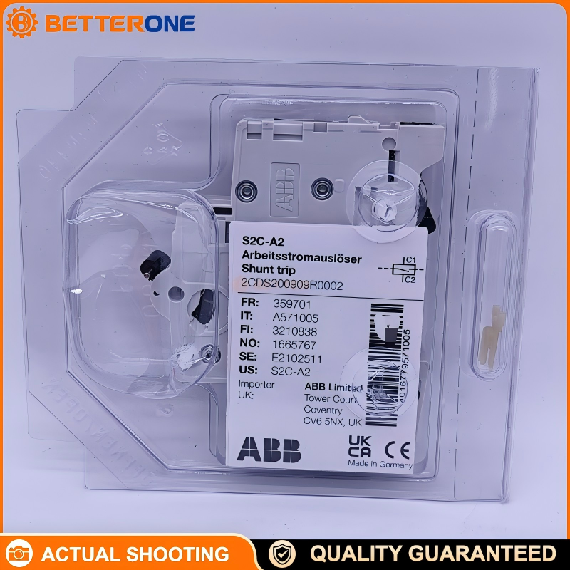 ABB 2CDS200909R0002 S2C-A2 Shunt Trip, AC 110–415V / DC 110–250V, Remote Opening Release for S200 MCBs and Compatible RCBO/RCCB Lines