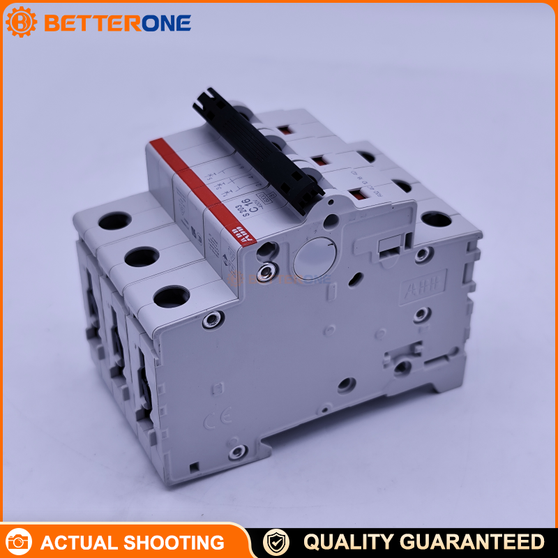 ABB 2CDS253001R0164 S203-C16 Miniature Circuit Breaker, S200 Series, 3-Pole (3P), C-Curve, 16A, Thermal-Magnetic Trip, Current Limiting, IEC/EN 60898-1 & IEC/EN 60947-2