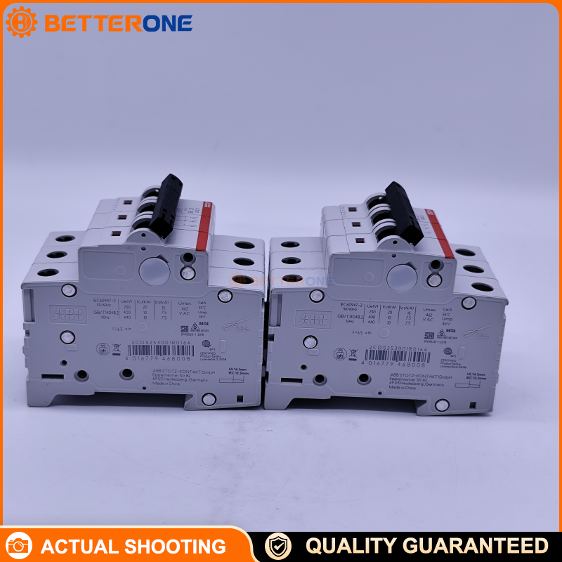 ABB 2CDS253001R0164 S203-C16 Miniature Circuit Breaker, S200 Series, 3-Pole (3P), C-Curve, 16A, Thermal-Magnetic Trip, Current Limiting, IEC/EN 60898-1 & IEC/EN 60947-2
