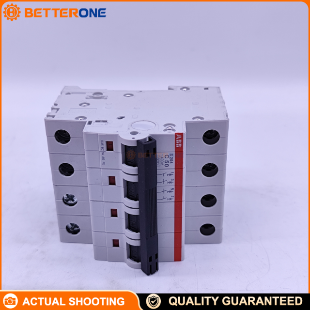 ABB 2CDS254001R0504 S204-C50 Miniature Circuit Breaker, 4-Pole, C-Characteristic, 50A, Rated Voltage 400V