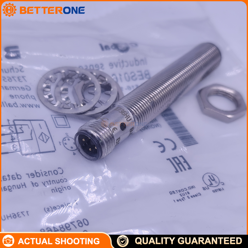 Balluff BES-516-113-S4-C Inductive Proximity Sensor (Order Code BES0161), M12x1 Ø12×70mm Flush Mount, 2mm Range, PNP NO/NC, 10–30VDC, 3500Hz, Stainless Steel Housing, M12 4-Pin Connector
