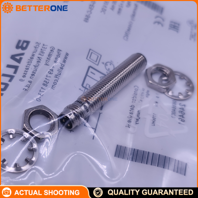 Balluff BES516-377-G-E5-C-S49 Inductive Proximity Sensor (Order Code BES0113), M8x1 Ø8×45mm Flush Mount, 2mm Range (Sn), PNP Normally Closed (NC), 10–30VDC, 5000Hz, M8x1 S49 Connector, IP68