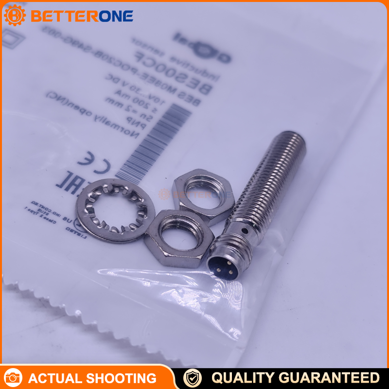Balluff BESM08EE-POC20B-S49G-003 Inductive Proximity Sensor (Order Code BES00CF), M8x1 Ø8×40mm Flush Mount, Sn 2mm (Sa 1.6mm), PNP Normally Closed (NC), 10–30VDC, 700Hz, M8 S49 Connector, IP67, Stainless Steel
