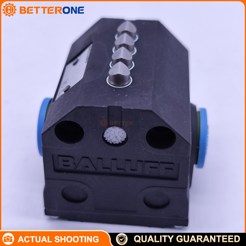Balluff BNS819-B04-D08-40-11 Mechanical Multiple Position Limit Switch (Order Code BNS01UK), 4 Switching Positions (4× Chisel), 8mm Spacing, Snap-Action SPDT (1NO+1NC) Contacts, Aluminum Anodized Housing 40×50×48mm, IP67, Cam Approach Parallel to Mounting