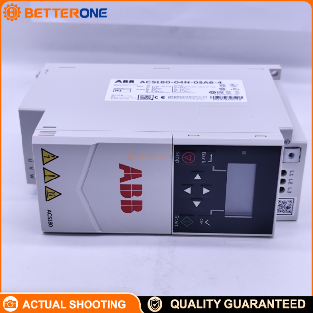 ABB ACS180-04N-05A6-4 VFD, 3-Phase 380–480V, 5.6A, 2.2kW, IP20, LV AC Machinery Drive Module for Pumps/Fans/Conveyors