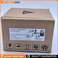 Delta AS00SCM-A AS Series PLC Communication Extension Module, serial base, RS-232/RS-422/RS-485, supports 2 function cards, push-in terminals, DIN-rail mount, IP20.